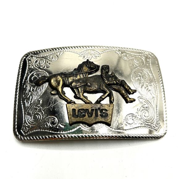 Levi's Other - Vintage Levi Strauss Belt Buckle Western Cowboy Rodeo Collectible